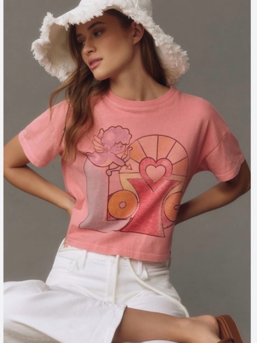 MOTHER Love Cupid Graphic Short Sleeve Tee